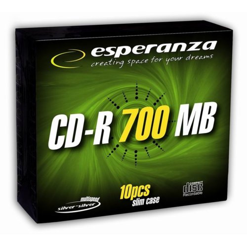 CD-R ESPERANZA 56x 700MB (Slim 10) SILVER