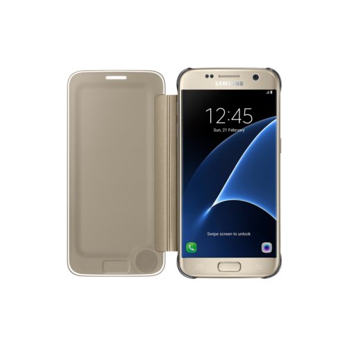 Etui Samsung Clear View Cover do Galaxy S7 Gold EF-ZG930CFEGWW
