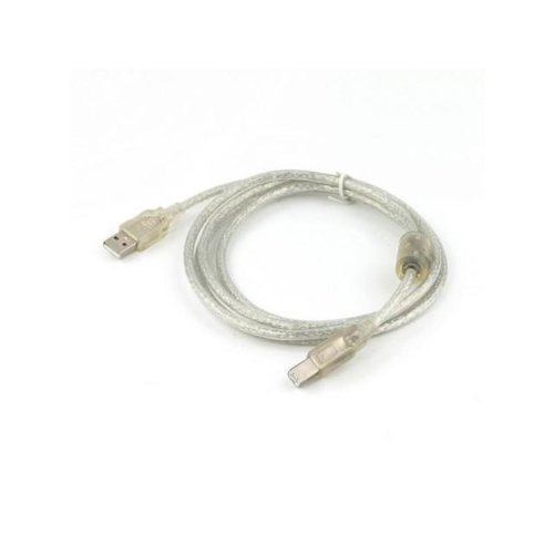 Kabel USB Gembird AM-BM USB 2.0 +ferryt 2m przezroczysty