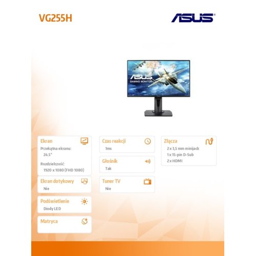 Monitor Asus 24,5" VG255H VGA 2xHDMI