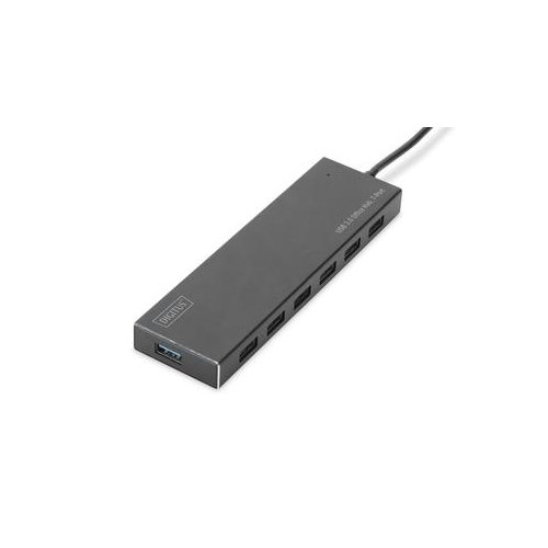 Hub USB 3.0/Koncentrator Digitus 7xUSB 3.0 SuperSpeed, aktywny, aluminium