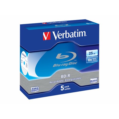 BD-R Verbatim 6x 25GB (Jewel Case 5) Blu-Ray Hard Coat