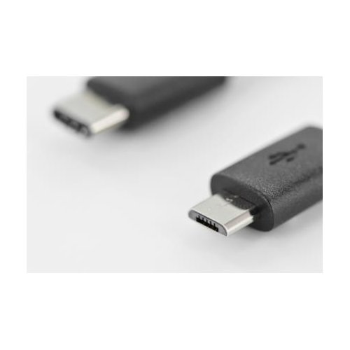 ASSMANN Kabel połączeniowy USB 2.0 HighSpeed Typ USB C/microUSB B M/M czarny 1,8m