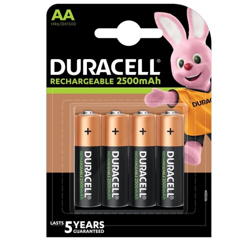Akumulatory Duracell Rechargeable AA/HR6 1400/2500 mAh 4 szt.