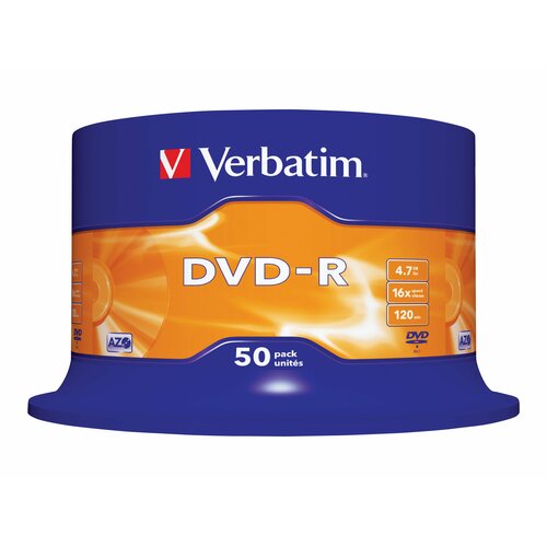 DVD-R Verbatim 16x 4.7GB (Cake 50) MATT SILVER