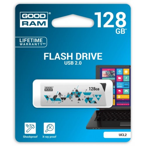 GOODRAM CLICK 128GB USB2.0 WHITE