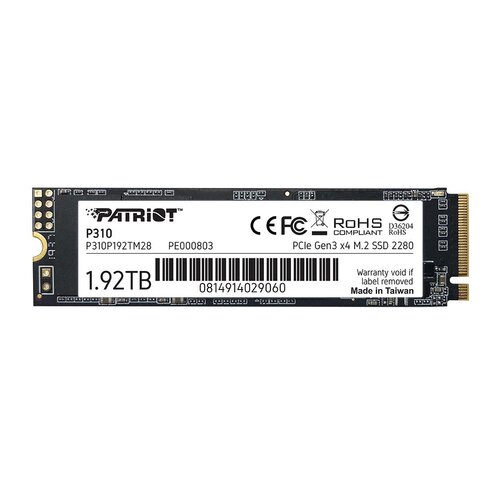 Dysk SSD Patriot P310 1.92TB M.2 2280 PCI-E x4 Gen3 NVMe