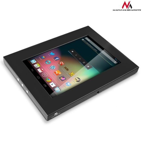 Maclean Uchwyt reklamowy do tabletu MC-610 metalowa obudowa z zamkiem Tab 1/2/3/10.1 mocowanie naścienne
