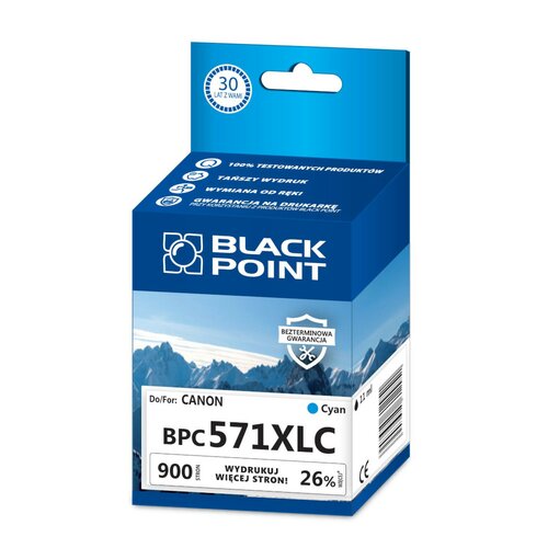 Kartridż atramentowy Black Point BPC571XLC błękitny cyan