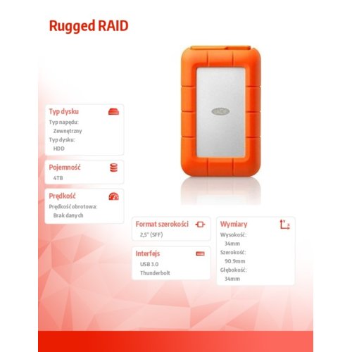 LaCie Rugged RAID 4TB 2,5" STFA4000400