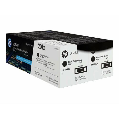HP Inc. Toner 201X Black 2.8K Dual Pack CF400XD