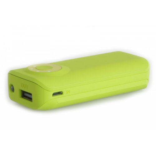 SUNEN PowerNeed - Power Bank 5600mAh,  USB 5V, 2.1A, LED, zielony