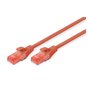 Digitus Patch cord U/UTP kat.6 PVC 3m czerwony