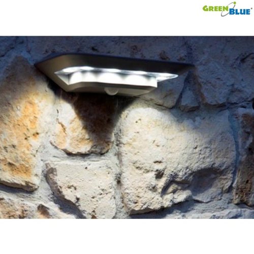 GreenBlue Solarna lampa ścienna z czujnikiem ruchu GB132 6 LED 14,4W