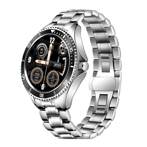 Smartwatch Garett Men 4S srebrno-czarny, stalowy