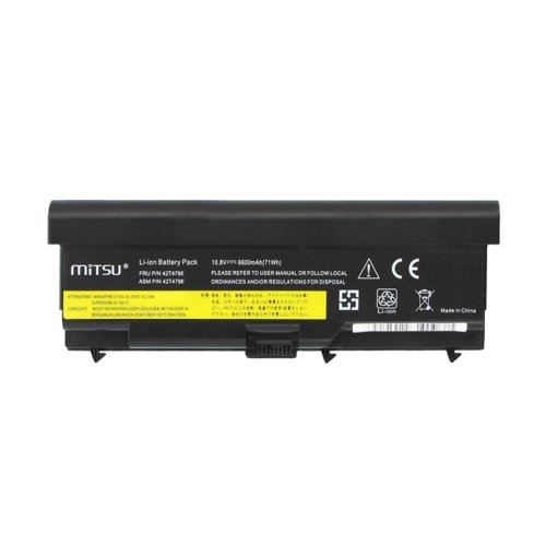 Bateria Mitsu do Lenovo E40, E50, SL410, SL510 6600 mAh (71 Wh) 10.8 - 11.1 Volt