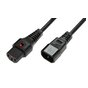 Kabel zasilający ASSMANN IEC LOCK 3x1mm2 Typ IEC C14/IEC C13 M/Ż 2m czarny