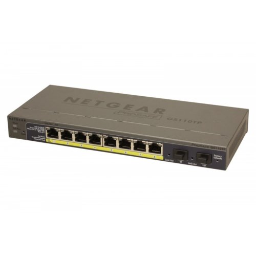 NETGEAR GS110TP Switch 8p. Gigabit +2x SFP w/PoE