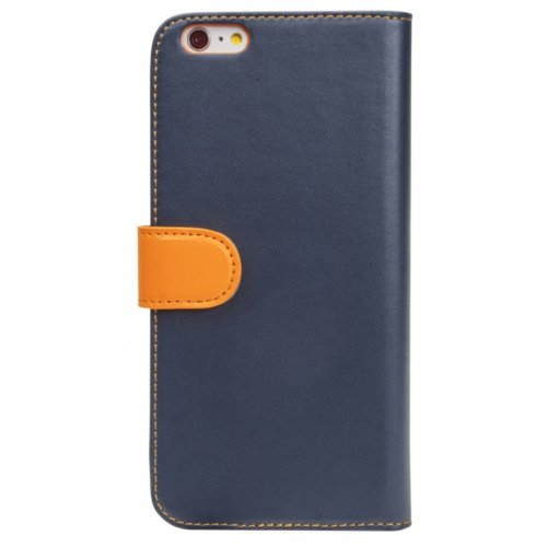 Holdit Etui walletcase iPhone 6/6S granatowe/pomarańczowe