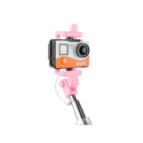 Uchwyt do selfie Natec Monopod SF-20W przewodowy różowy