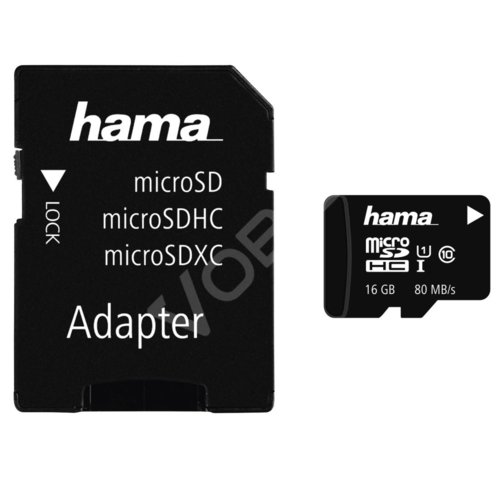 Hama Polska micro SDHC HS GOLD 16GB Class 10,UHS Class U1 + Adapter microSD-SD