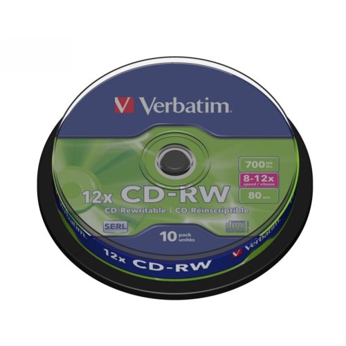 CD-RW Verbatim 700MB 12x 10szt. cake