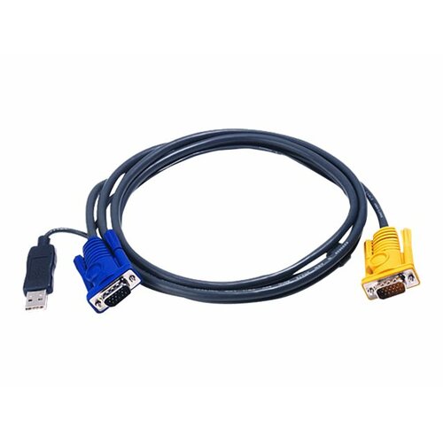 Kabel KVM Aten 2L-5203UP ( SVGA, USB typ A - HD15 3m czarny )