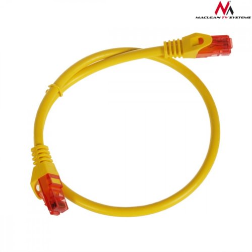 Maclean Kabel patchcord cat6 0,5m żółty MCTV-300Y
