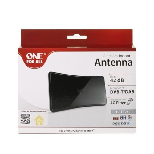 One For All Antena wewnętrzna OFA wzmocnienie 42db, kolor: czarny