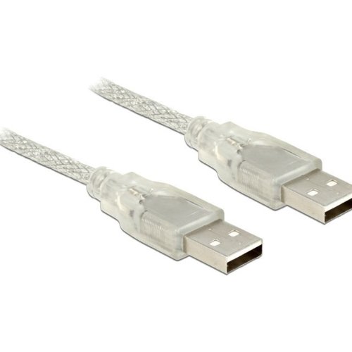 Kabel USB Delock AM-AM USB 2.0 1m przezroczysty