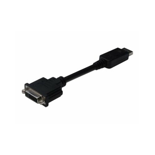 ASSMANN Kabel adapter Displayport 1.1a z zatrzaskiem Typ DP/DVI-I (24+5) M/Ż czarny 0,15m