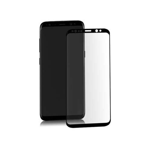 Szkło ochronne hartowane PREMIUM Qoltec do Samsung Galaxy S8 | 3D | Pełne | Czarne