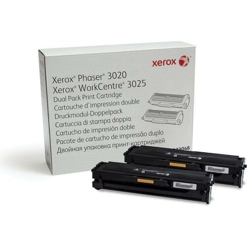 Toner Xerox czarny 106R03048=Phaser 3020, WorkCentre 3025, 3025, 2x1500 str.