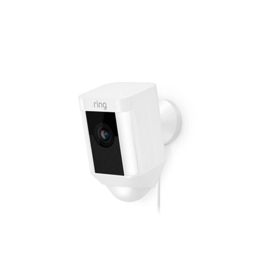 Zewnętrzna kamera WiFi zasilana przewodem Ring Spotlight Cam Biała