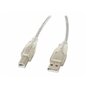 LANBERG Kabel USB 2.0 AM-BM 1.8M Ferryt przezroczysty