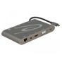 DELOCK REPLIKATOR PORTÓW USB TYPE-C(M) -> MIC,AUDIO, HDMI, LAN, 3X USB 3.0 + ZASILANIE