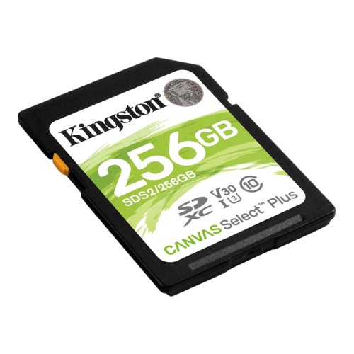Karta pamięci Kingston Canvas Select Plus SDS2/256GB (256GB; Class U3, V30; Karta pamięci)