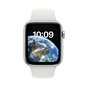 Smartwatch Apple Watch SE 22 GPS 44mm aluminium srebrne, biały pasek sportowy