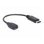 Kabel USB Manhattan USB 2.0 MIC-C/MIC-B M/F 0,15m, czarny