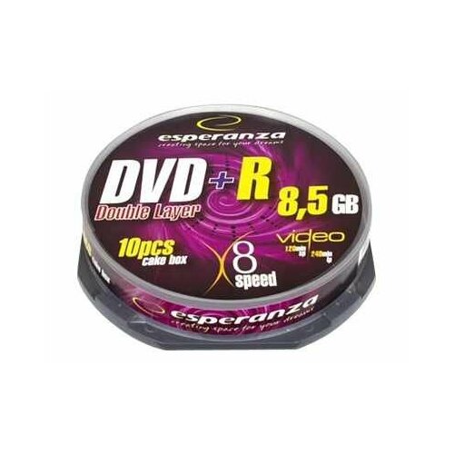Esperanza Nonik DVD+R 8.5GB X8 DL CAKE BOX 10pc
