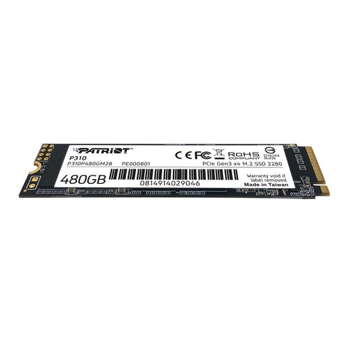 Dysk SSD Patriot P310 480GB M.2 2280 PCI-E x4 Gen3 NVMe