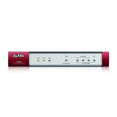 Zyxel ZyWALL USG40 VPN Firewall 1xWAN 3xLAN/DMZ 1xUSB 1xOPT                                                                                    Wireles