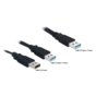 Delock Kabel USB 3.0 AM(M)+Power AM(M)->AM(M) 60cm