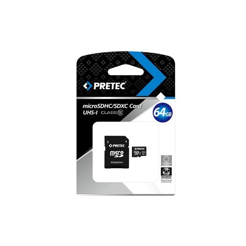 Pretec MicroSDXC 64 GB CLASS 10 UHS-I + SD adapter