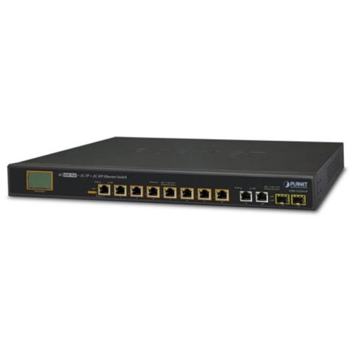 Switch zarządzalny Planet GSW-1222VUP 8-Port Ultra PoE 1000Mb/s + 2-Port 1000Mb/s + 2-Port 1000X SFP + ekran