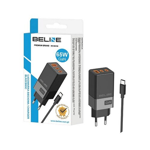 Ładowarka sieciowa Beline BLN3CB65C 65W czarna + kabel USB-C