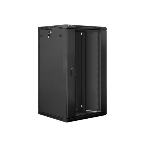 LANBERG Szafa instalacyjna wisząca 19'' 22U 600X600mm czarna (drzwi      szklane)