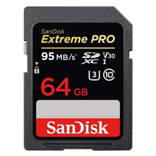 SanDisk Extreme Pro SDXC 64GB 95/90 MB/s V30 UHS-I U3