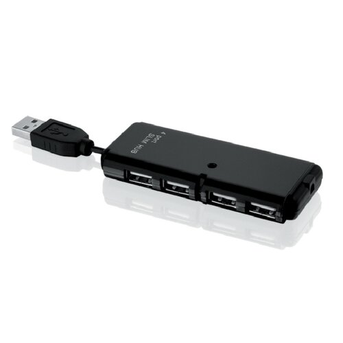 Hub USB 2.0 iBOX IUHT008C Czarny, 4 porty