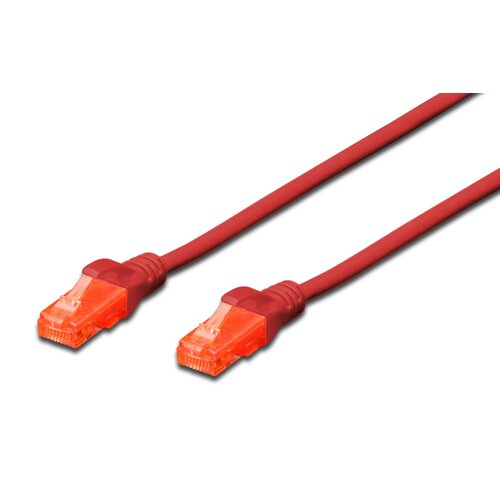 Digitus Patch cord U/UTP kat.6 PVC 1m czerwony